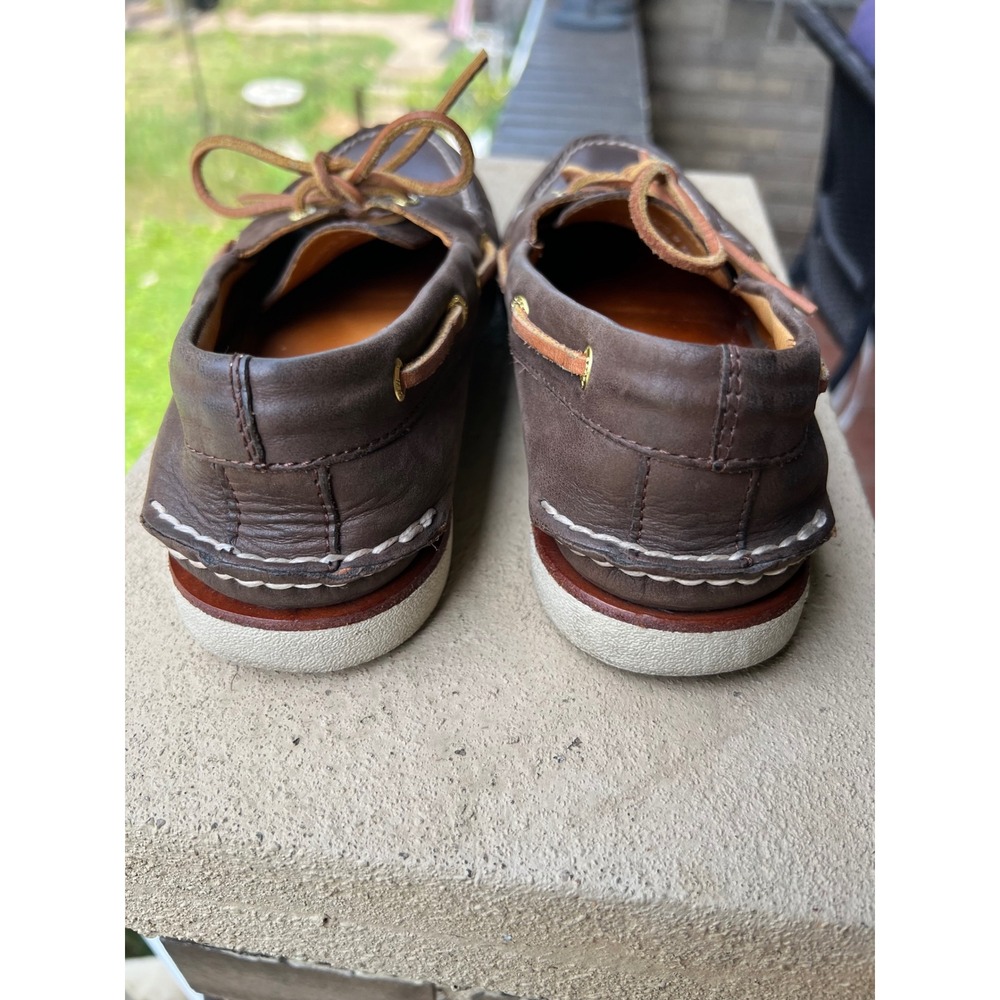 Sperry Top-Sider Authentic Original Brown Leather Boat Shoes Men's Size 9 M - Picture 6 of 7